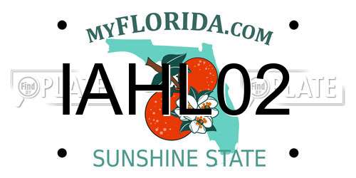 IAHL02 Florida License Plate