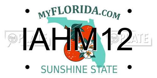IAHM12 Florida License Plate
