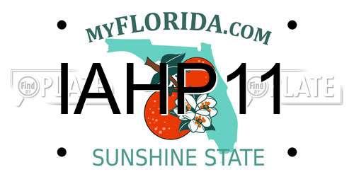 IAHP11 Florida License Plate