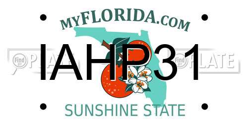 IAHP31 Florida License Plate