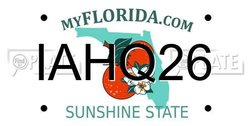 IAHQ26 Florida License Plate