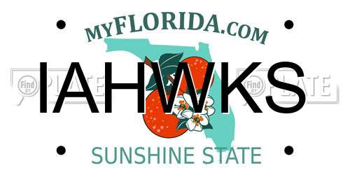 IAHWKS Florida License Plate