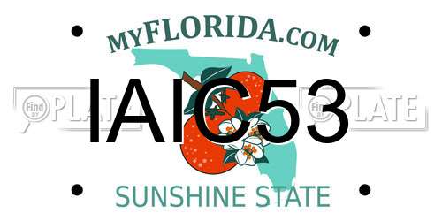 IAIC53 Florida License Plate