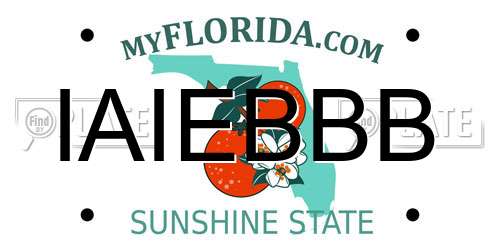 IAIEBBB Florida License Plate