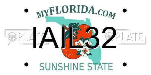IAIL32 Florida License Plate