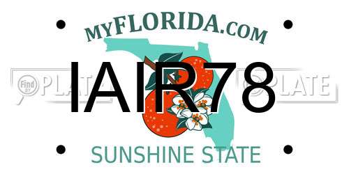 IAIR78 Florida License Plate