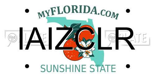 IAIZCLR Florida License Plate