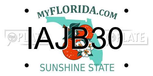 IAJB30 Florida License Plate