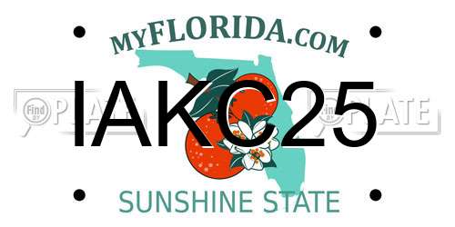 IAKC25 Florida License Plate