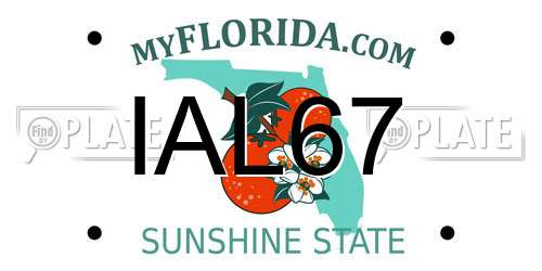IAL67 Florida License Plate