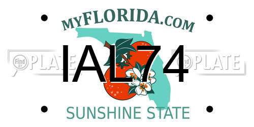 IAL74 Florida License Plate
