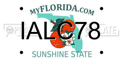 IALC78 Florida License Plate