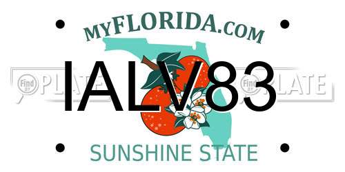 IALV83 Florida License Plate