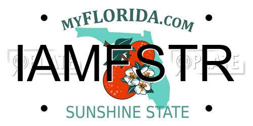 IAMFSTR Florida License Plate