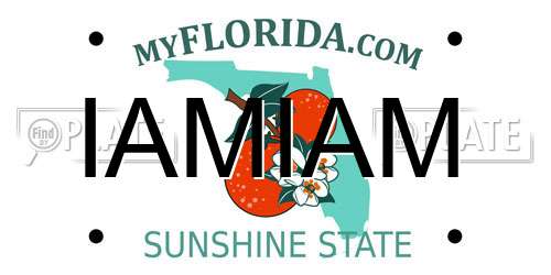 IAMIAM Florida License Plate