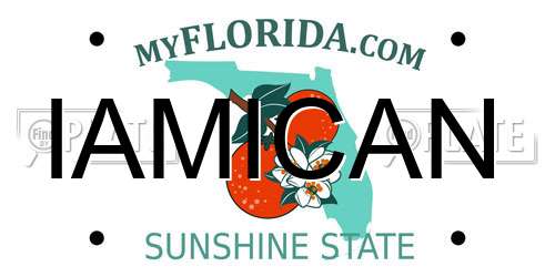 IAMICAN Florida License Plate