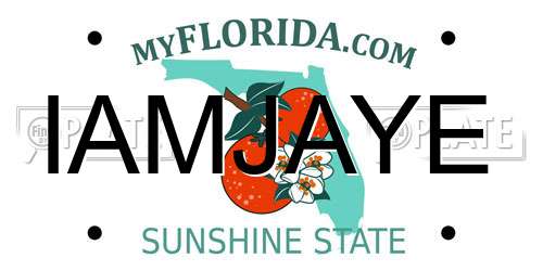 IAMJAYE Florida License Plate