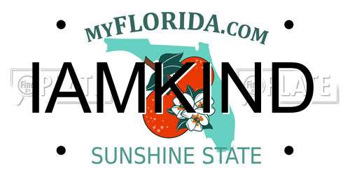 IAMKIND Florida License Plate