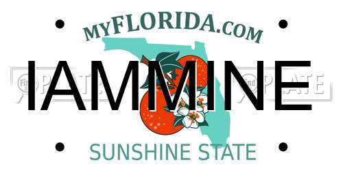 IAMMINE Florida License Plate
