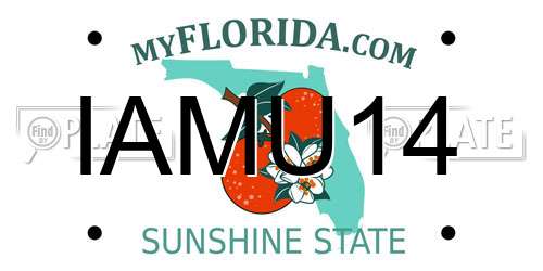 IAMU14 Florida License Plate