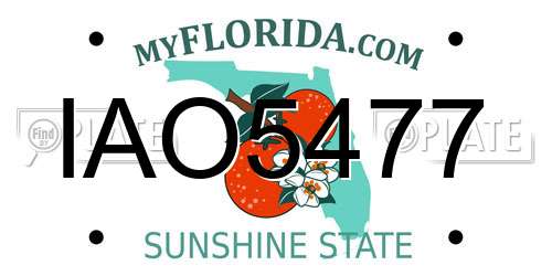 IAO5477 Florida License Plate