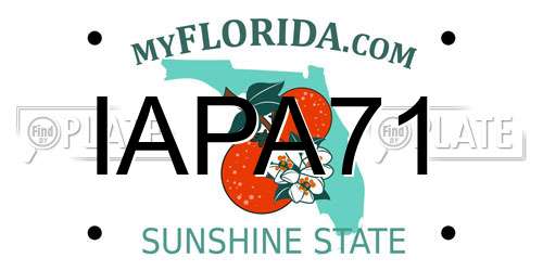 IAPA71 Florida License Plate