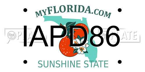 IAPD86 Florida License Plate