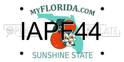 IAPF44 Florida License Plate