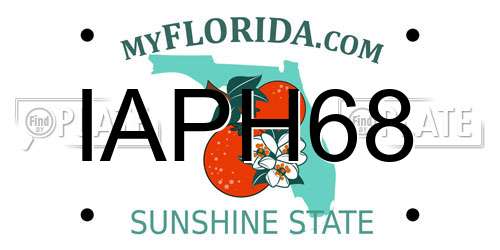 IAPH68 Florida License Plate