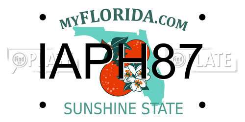 IAPH87 Florida License Plate