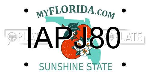 IAPJ80 Florida License Plate