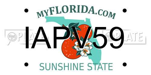 IAPV59 Florida License Plate