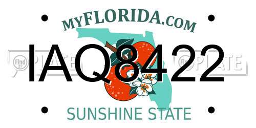 IAQ8422 Florida License Plate