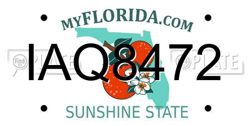 IAQ8472 Florida License Plate