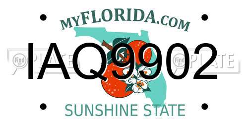 IAQ9902 Florida License Plate