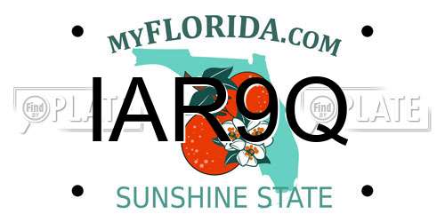 IAR9Q Florida License Plate