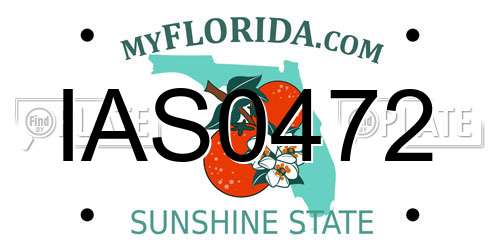 IAS0472 Florida License Plate