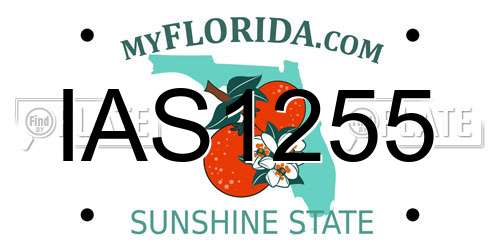 IAS1255 Florida License Plate