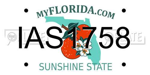 IAS1758 Florida License Plate