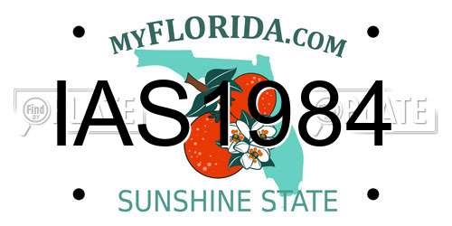 IAS1984 Florida License Plate