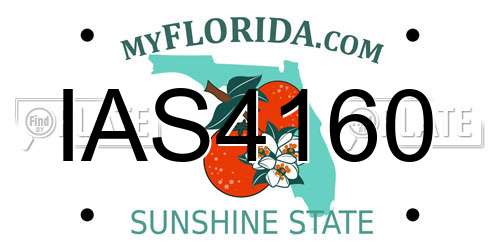 IAS4160 Florida License Plate