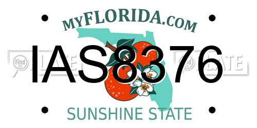 IAS8376 Florida License Plate