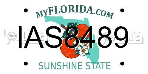 IAS8489 Florida License Plate