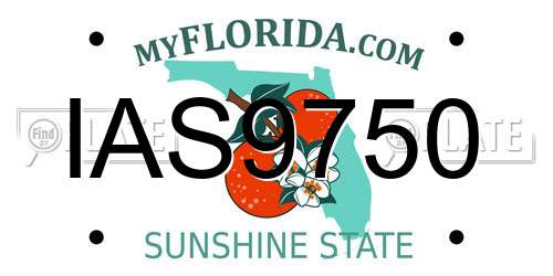 IAS9750 Florida License Plate