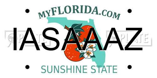 IASAAAZ Florida License Plate