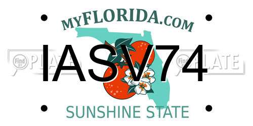 IASV74 Florida License Plate
