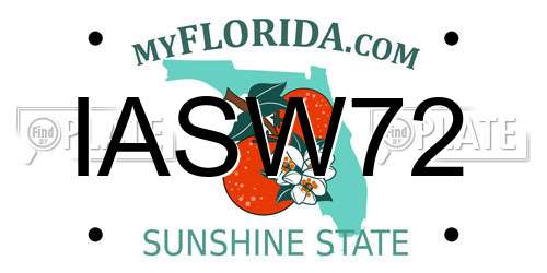 IASW72 Florida License Plate
