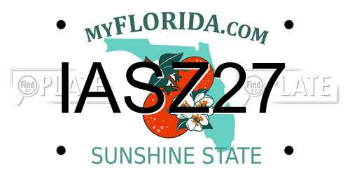IASZ27 Florida License Plate