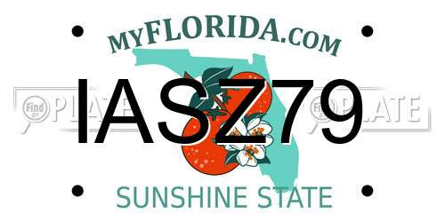 IASZ79 Florida License Plate