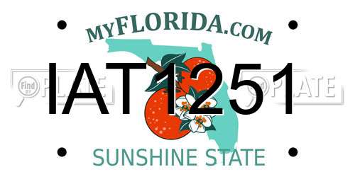 IAT1251 Florida License Plate